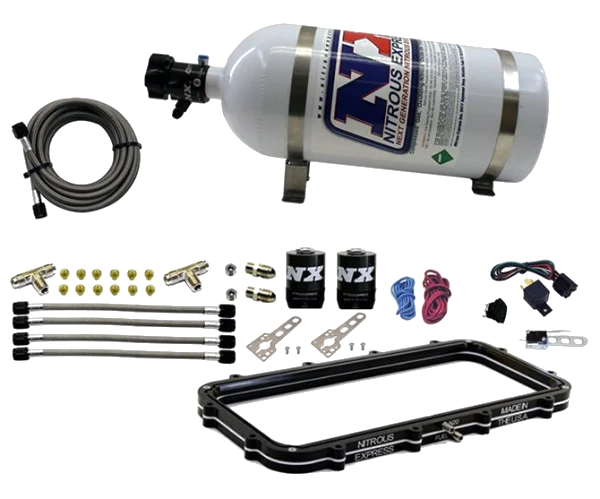 Holley High Ram Plenum Plate System with 10Lb Bottle Nitrous Express NX Bottle 20940-10