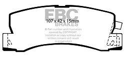DP2628 Klocki hamulcowe GREENSTUFF EBC Brakes Lexus RX300 Toyota Avensis ZZT220 Avensis ZZT221 Avensis AZT220 Avensis CDT220 Camry SVX10R Camry SVX20R Camry VZV21R Carina E AT190 Carina E AT