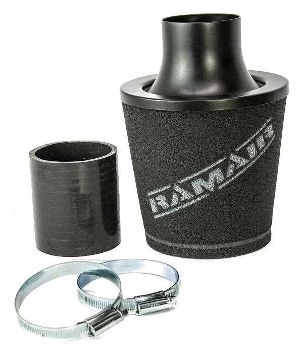 Uniwersalny stożkowy filtr powietrza aluminium Ramair JS-105-BK-KIT 70mm