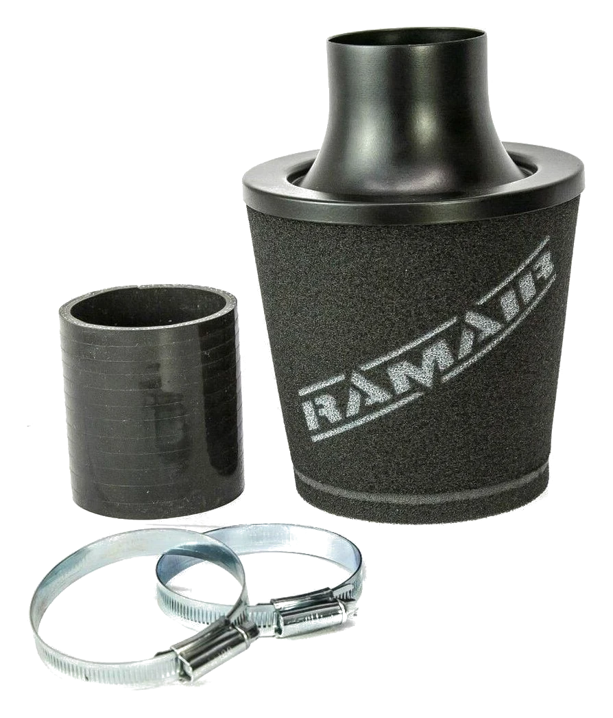 Uniwersalny stożkowy filtr powietrza aluminium Ramair JS-105-BK-KIT 70mm