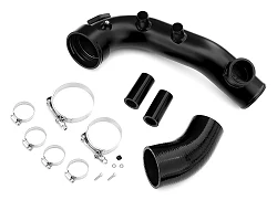 Charge pipe BMW N54 135i 335i 1M z flanszą na BOV 50mm Czarny