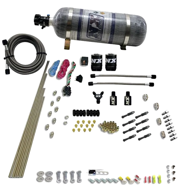 8-Cyl Dry Direct Port Nitrous System 12LB Nitrous Express NX 93006-12