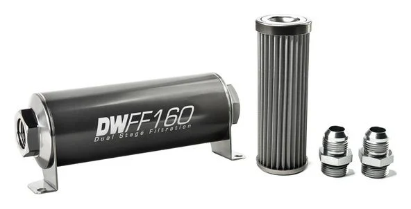DeatschWerks In-Line Fuel Filter Kit -10AN 40 Micron 160mm