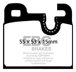 DP283 Klocki hamulcowe ULTIMAX2 EBC Brakes BMW 5 Series E12 525 5 Series E12 528 5 Series E12 535 5 Series E12 M535