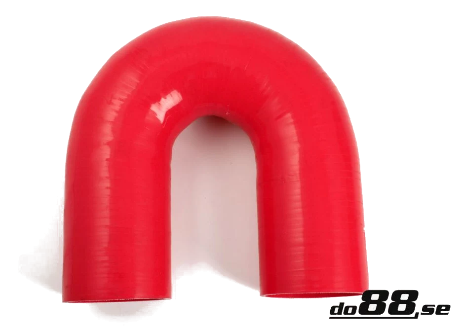 Wąż silikonowy czerwony 180 stopni 4" (102mm)