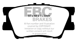 DP41793R Klocki hamulcowe YELLOWSTUFF EBC Brakes Toyota Camry Rav 4 XA40 Lexus ES300h ES350 HS250h Pontiac Vibe Toyota Avalon Camry Matrix RAV 4 Rav 4 XA30 Vibe GT Matrix XRS RAV 4 3rd row S