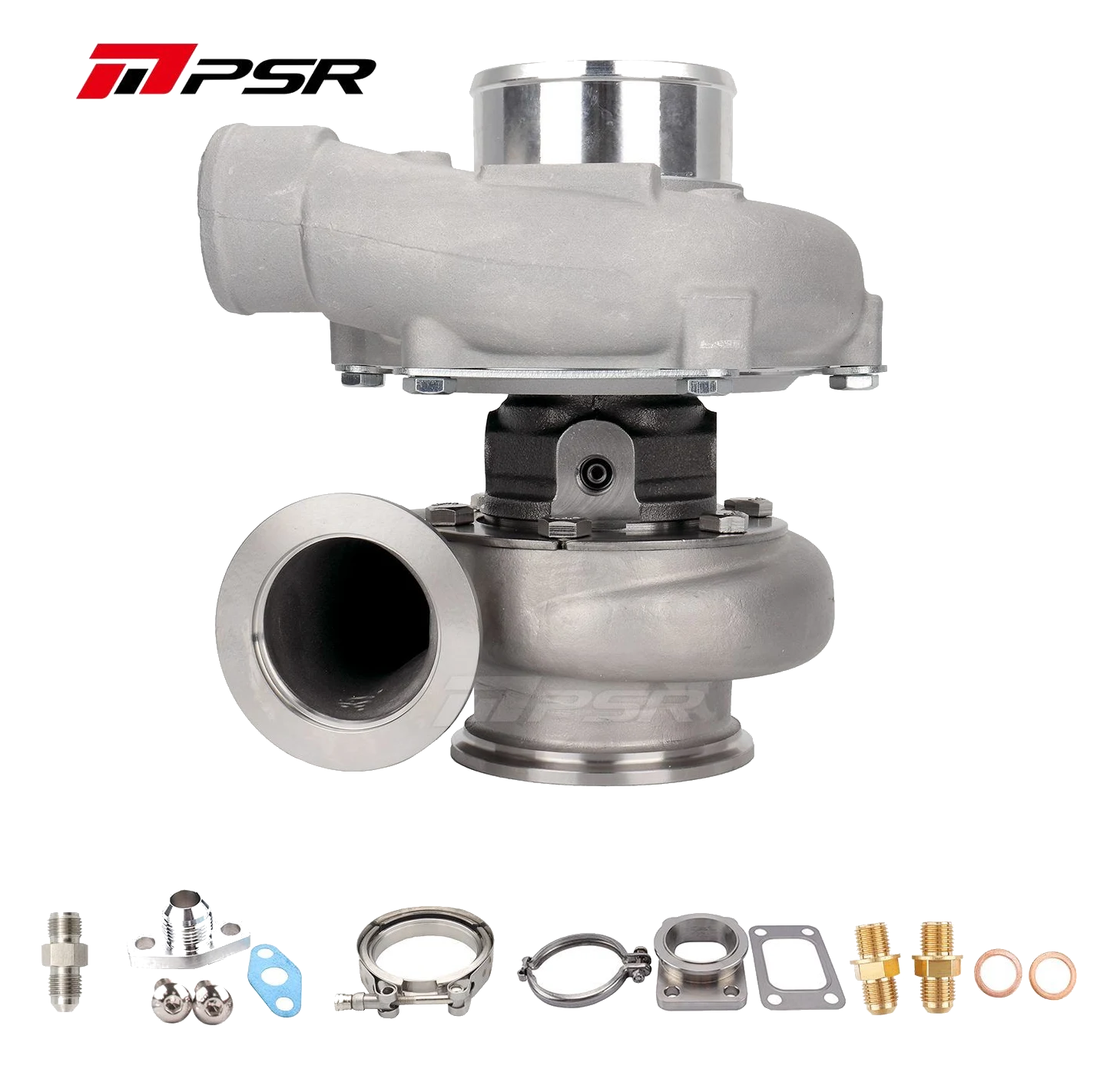 Turbosprężarka Pulsar PSR 3576 Gen2 .64 Stal nierdzewna Adapter T25 wlot 3" V-Band wylot Łożyska kulkowe
