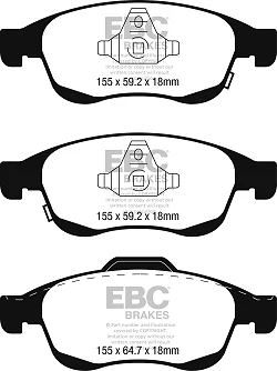 DPX2247 Klocki hamulcowe ULTIMAX2 EBC Brakes Fiat 500X Jeep Renegade