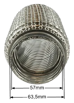 Wzmocniony łącznik elastyczny wydechu 57mm 150 mm