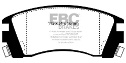 DP988 Klocki hamulcowe ULTIMAX2 EBC Brakes Nissan Sunny Y10 Sunny N14 Nissan COMMERCIAL Sunny Van