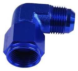 AN4 90' Nypel adapter żeńsko-męski JIC Niebieski