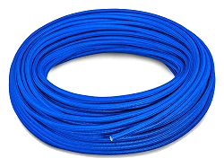 AN6 8mm (5/16") przewód PTFE teflonowy w stalowym oplocie niebieski