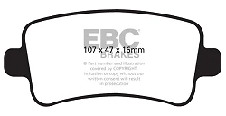 DPX2016 Klocki hamulcowe ULTIMAX2 EBC Brakes Chevrolet Malibu Opel Insignia Saab VAUXHALL Insignia 9/5 XWD 9/5