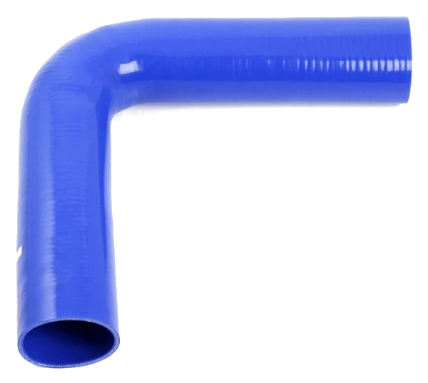 Wąż silikonowy niebieski 90 stopni długie ramię 3" (76mm)