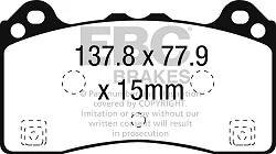 DP82274RP1 Sportowe klocki hamulcowe RP-1 Racing EBC Brakes Ford Focus Mk3 2.3 RS
