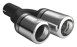 Uniwersalna końcówka tłumika okrągła 80mm długość 200/180mm średnica montażowa 60mm - N2-07-1L/60