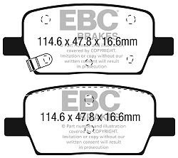 DP63064 Klocki hamulcowe GREENSTUFF EBC Brakes Cadillac XT5 Chevrolet Blazer Traverse GMC Acadia 2nd Gen Holden Australia and New Zealand Acadia