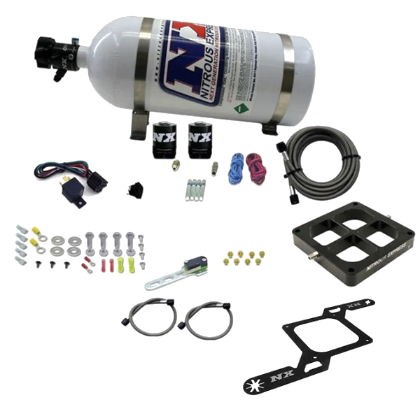 4500 Billet Crossbar Plate System Single Stage 100-500Hp with 10Lb Bottle Nitrous Express NX 63570-10
