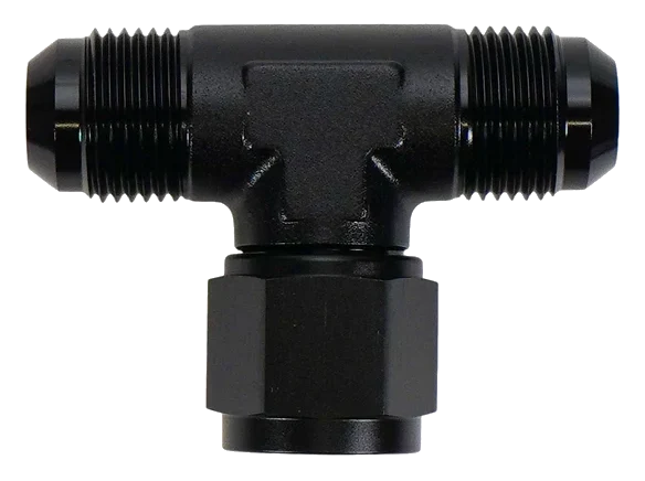 Adapter 10AN męski Flare na obrotowy trójnik 10AN żeński 90° DeatschWerks