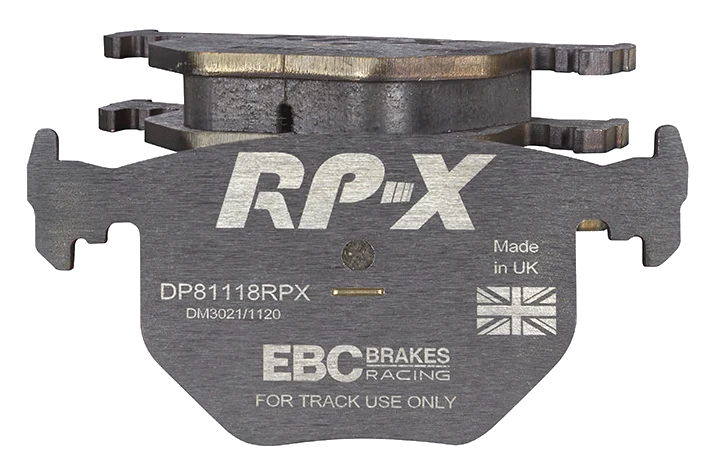 DP81118RPX Sportowe klocki hamulcowe RP-X Racing EBC Brakes BMW 3 Series E46 330 3 Series X 4WD E46 330 M3 E46 X3 E83 Z4 E85 Z4 E86 BMW ALPINA B3 E46 Maserati Ghibli AM336 WIESMANN MF 3 BMW