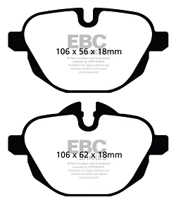 DPX2047 Klocki hamulcowe ULTIMAX2 EBC Brakes BMW 5 Series F10 518 5 Series F10 520 5 Series F10 523 5 Series F10 525 5 Series F10 528 5 Series F10 530 5 Series F10 535 5 Series xDrive F10 52