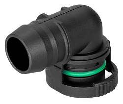 Nuke Performance nypel adapter BQL 22 męski do karbowanego przewodu 90"