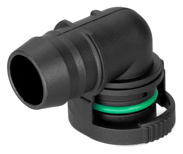 Nuke Performance nypel adapter BQL 22 męski do karbowanego przewodu 90"