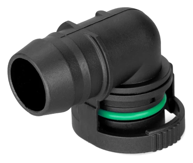 Nuke Performance nypel adapter BQL 22 męski do karbowanego przewodu 90"