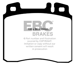 DP2963 Klocki hamulcowe GREENSTUFF EBC Brakes Mercedes-Benz W140 300 SE 2.8 W140 300 SE W140 300 SEL W140 300 SD Turbo W140 400 SE W140 400 SEL W140 500 SE W140 500 SEC W140 500 SEL W140 600