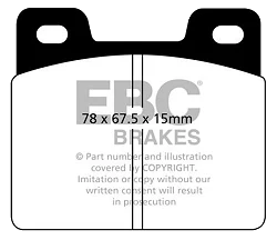 DP213 Klocki hamulcowe ULTIMAX2 EBC Brakes Ford Australia and New Zealand Fairlane ZA Fairlane ZB Falcon XP Falcon XR Falcon ZT Ford South Africa Ranchero V8