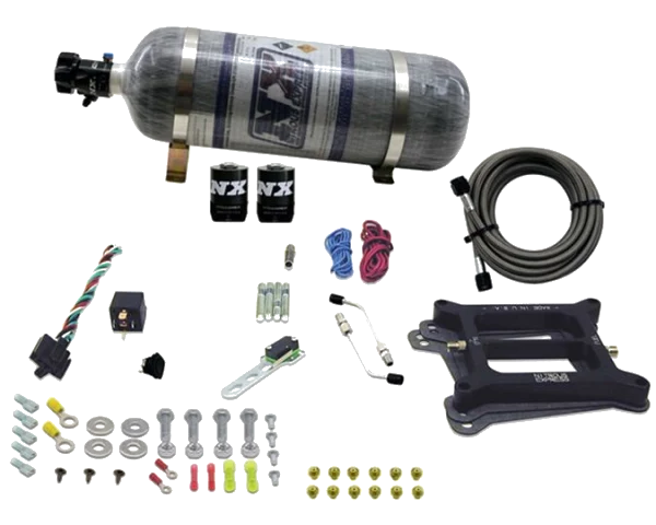 4150 Conventional Plate System Alcohol Stage 6 50-300Hp with 12Lb Carbon Bottle Nitrous Express NX 30045-12