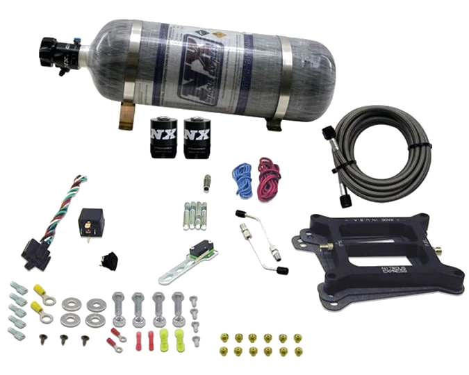 4150 Conventional Plate System Alcohol Stage 6 50-300Hp with 12Lb Carbon Bottle Nitrous Express NX 30045-12