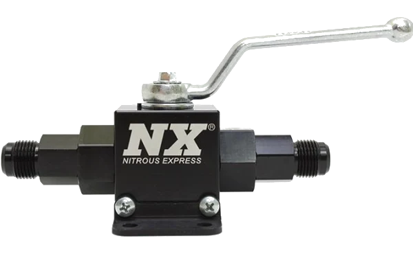 Lightweight Billet Aluminum In-Line Ball Valve 1/2 Inch I.D. with 6AN Fittings Nitrous Express NX 15159-6