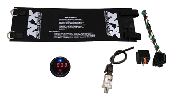 N20 Pressure Controller 2-1/16" Gauge and Bottle Heater Kit Nitrous Express NX 15531