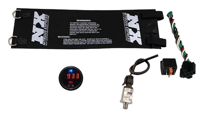 N20 Pressure Controller 2-1/16" Gauge and Bottle Heater Kit Nitrous Express NX 15531