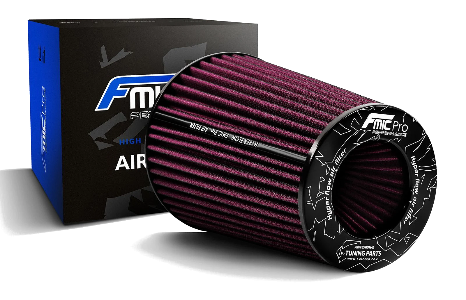 Stożkowy filtr powietrza FMIC.Pro dł. 200mm średnica montażowa 76mm