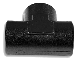 Trójnik żeński/żeński/żeński 1/8 NPT Czarny
