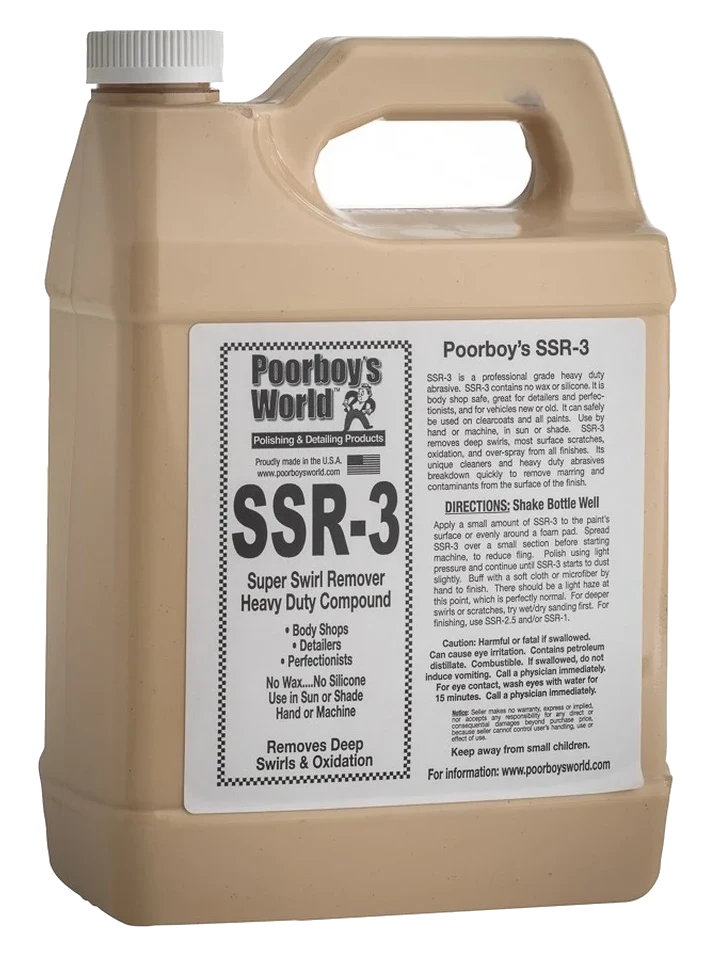 POORBOY'S WORLD SSR 3 Heavy Duty Compound mocno ścierna pasta polerska 3784ml