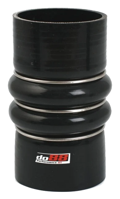 Wąż silikonowy czarny łącznik elastyczny 2-stopniowy 3,125" (80mm)