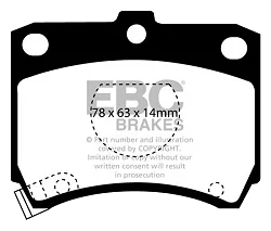 DP737 Klocki hamulcowe ULTIMAX2 EBC Brakes KIA Pride Mazda 121