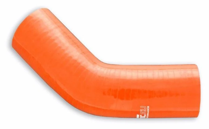 Kolanko silikonowe 45' 76mm Pomarańczowy