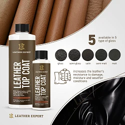 Leather Expert Leather Top Coat połysk bezbarwny lakier ochronny do skóry 50ml