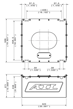 ATL Aluminiowa obudowa do zbiornika Saver Cell 11.9 Gal 45 L