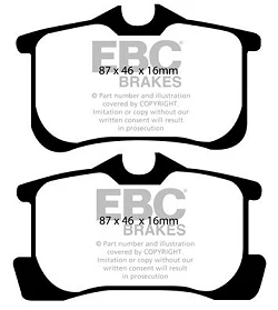 DP1422 Klocki hamulcowe ULTIMAX2 EBC Brakes Toyota Avensis ZZT221 Avensis AZT220 Avensis CDT220 Corolla ZZE111 Corolla AE111 Corolla ZZE112 Corolla WZE110 Corolla CE110 Corolla CDE110