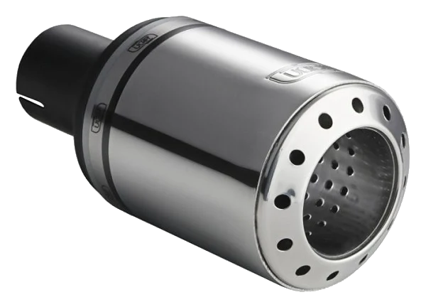 Uniwersalna końcówka tłumika okrągła 100mm długość 120mm średnica montażowa 50mm - N1-22/50