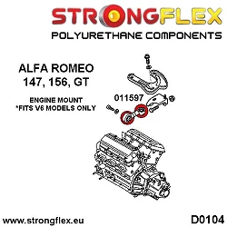 Alfa Romeo 147 156 GT 011597B: Poduszka - stabilizator silnika v6 Alfa Romeo 147