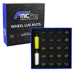 Kute nakrętki aluminiowe do kół  FMIC.Pro M12x1.25 Szare (gun metal) 20szt. stożkowe 7075-T6