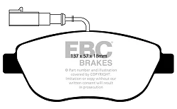 DP41383/2R Klocki hamulcowe YELLOWSTUFF EBC Brakes Abarth 500 595 Fiat 500 500 EsseEsse F595 - DP41383/2R