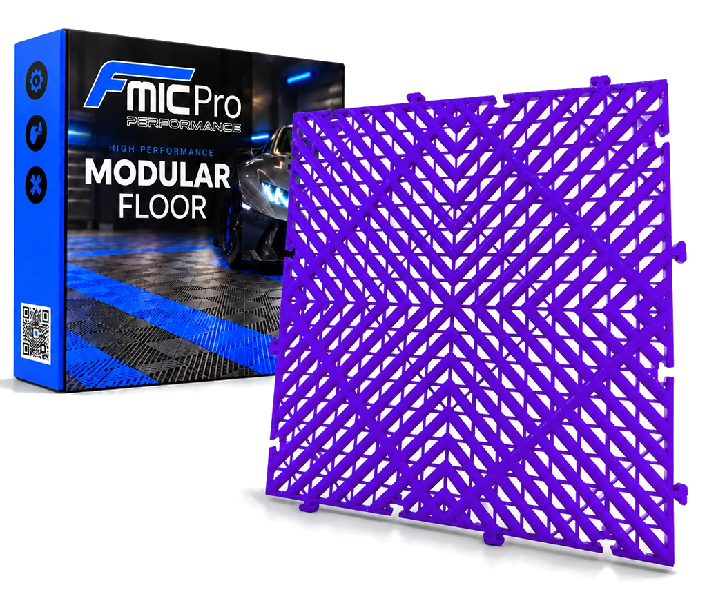 Podłoga modułowa panelowa FMIC.Pro do garażu warsztatu 40x40cm 20mm Fioletowy
