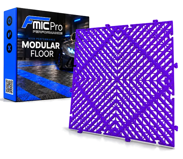 Podłoga modułowa panelowa FMIC.Pro do garażu warsztatu 40x40cm 20mm Fioletowy